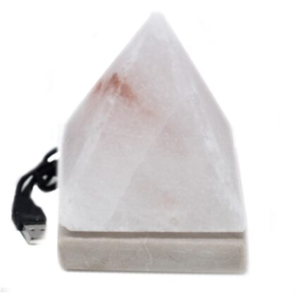 Lámpara de sal USB Pirámide blanca - 9 cm (multi)