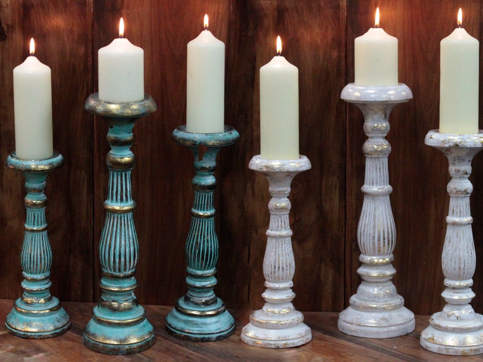 Soporte de vela grande - Turquois Gold - Imagen 6