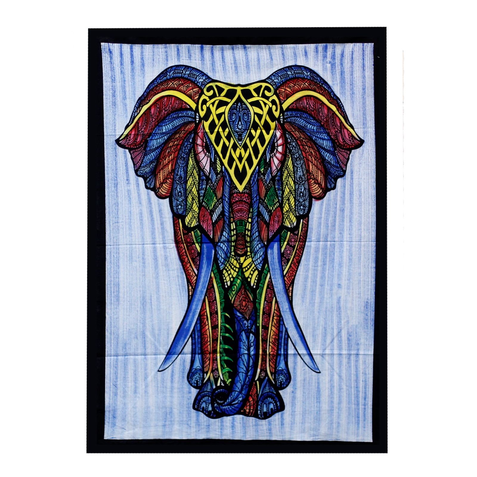 Tapiz en Algodón Pintado a Mano - Elefante 112 x 78 cm. - Imagen 2