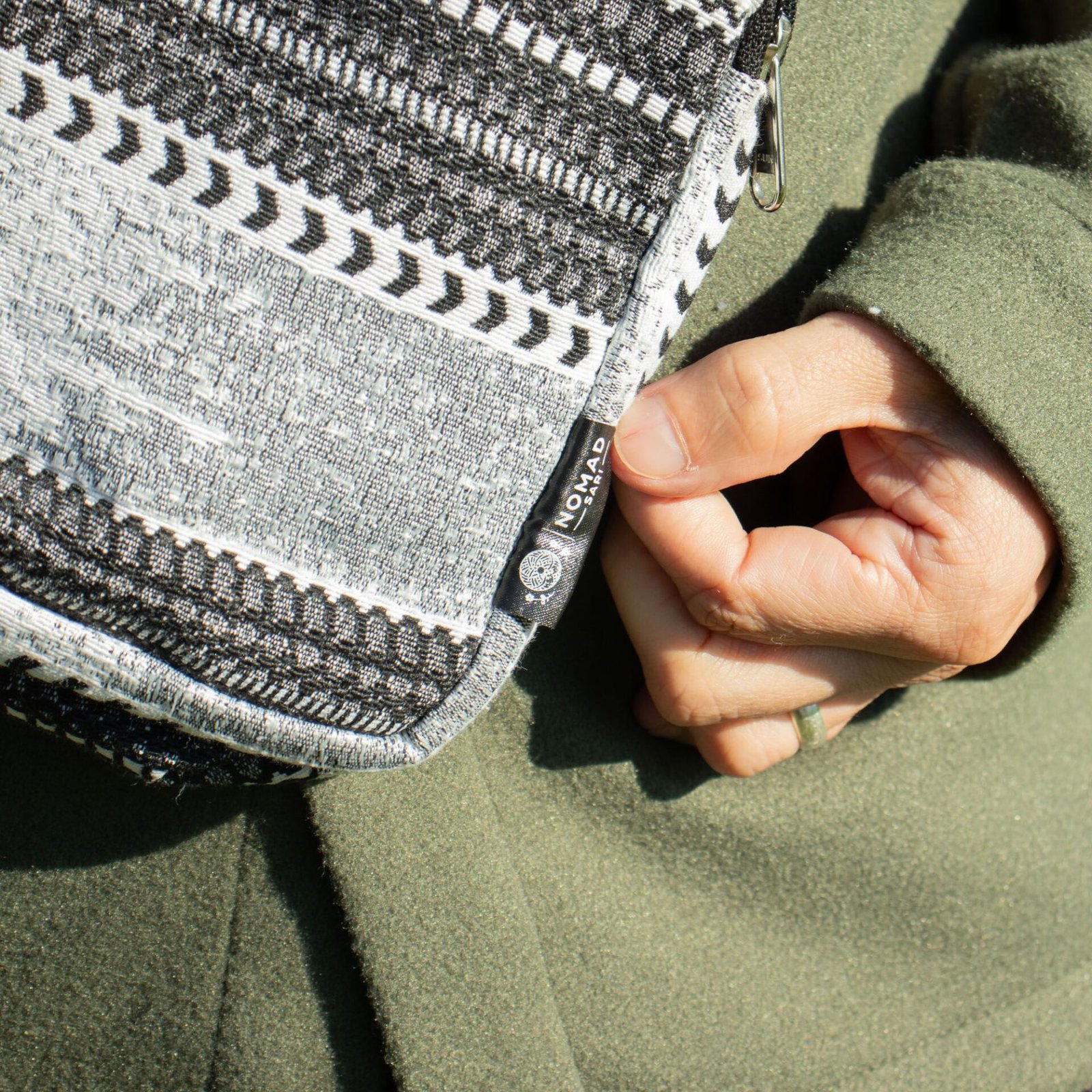 Bolso bandolera de Jacquard Natural - Caravana Urbana - Imagen 5