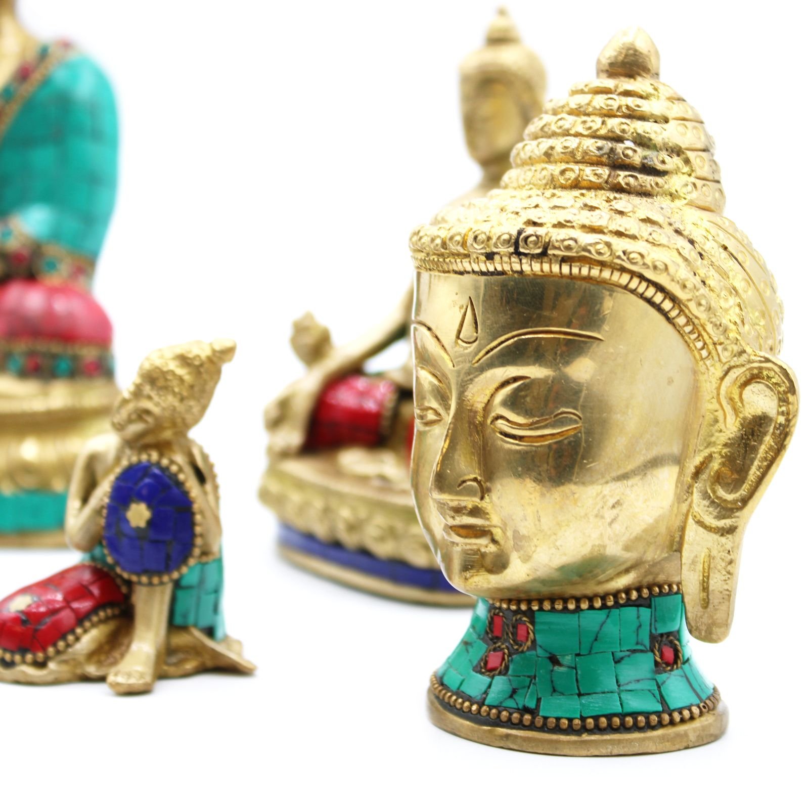 Figura de Buda de Latón - Cabeza Med - 8 cm - Imagen 4