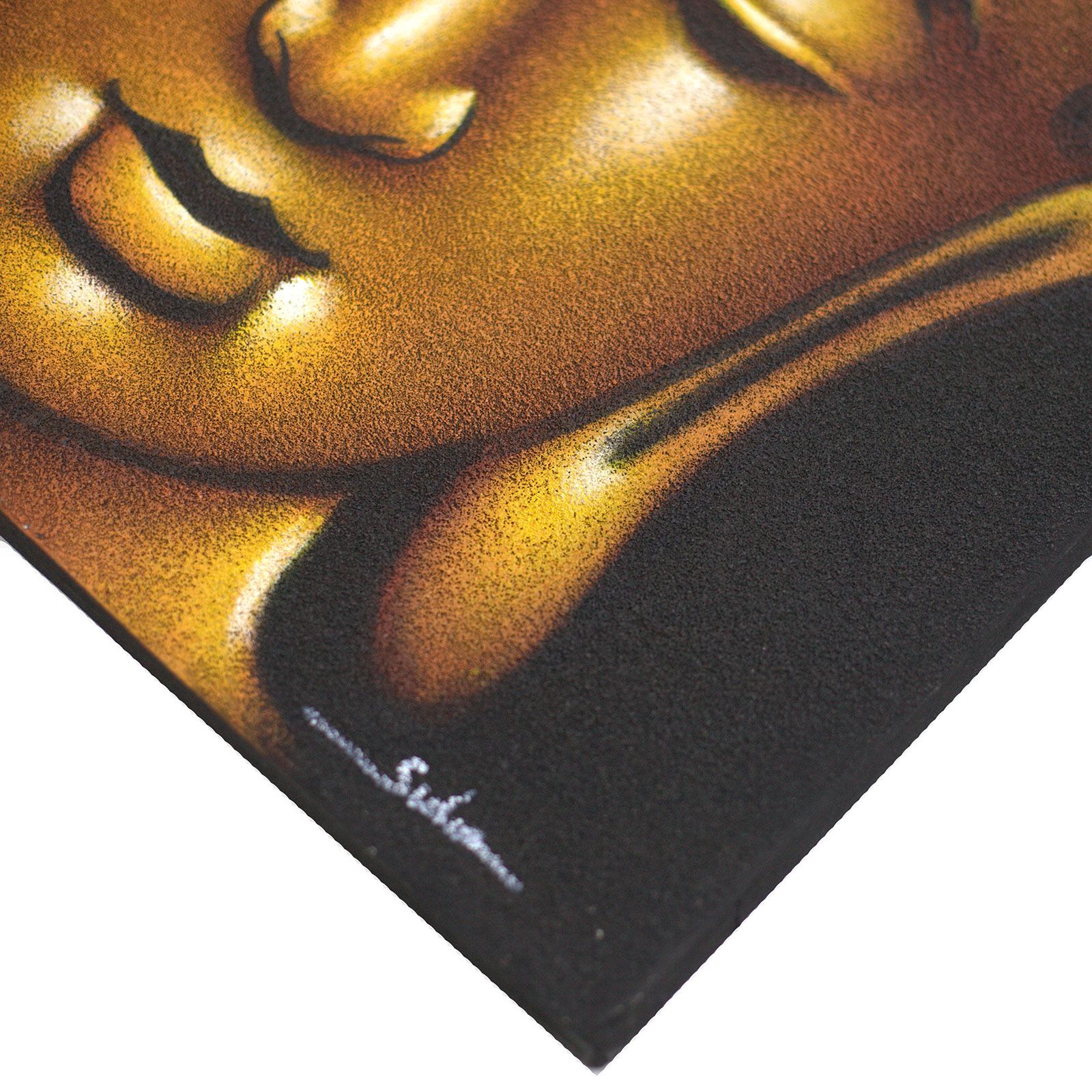 Cuadro de Buda - Acabado en Oro y Arena 80x60 cm. - Imagen 4