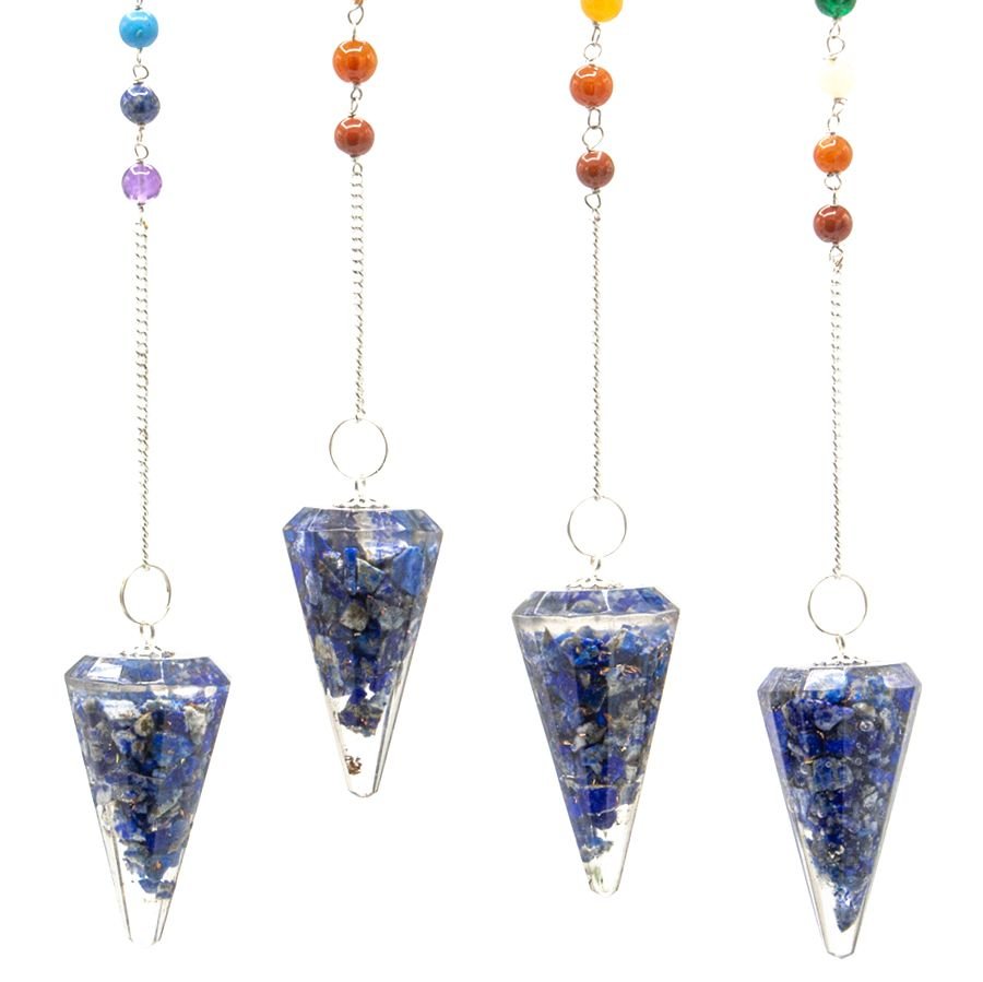 Péndulo de chakra de poder de orgonita - Lapis - Imagen 3