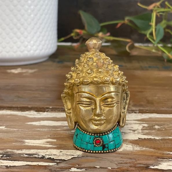 Figura de Buda de Latón - Cabeza Med - 8 cm - Imagen 3
