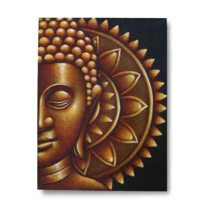 Mandala Medio Buda Dorado 60x80 cm