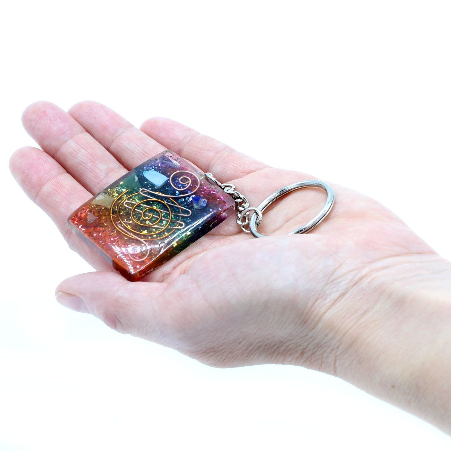Llavero Orgonite Power - Home Protect Cobre y Chakra - Imagen 5