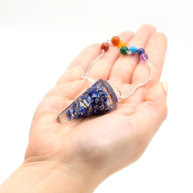 Péndulo de chakra de poder de orgonita - Lapis - Imagen 2