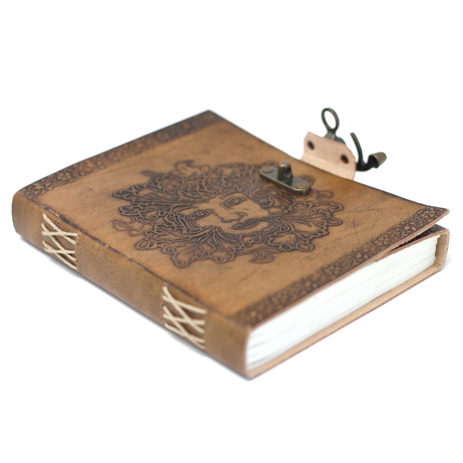 Cuaderno de Cuero del Hombre Verde 20x15 cm. - Imagen 3
