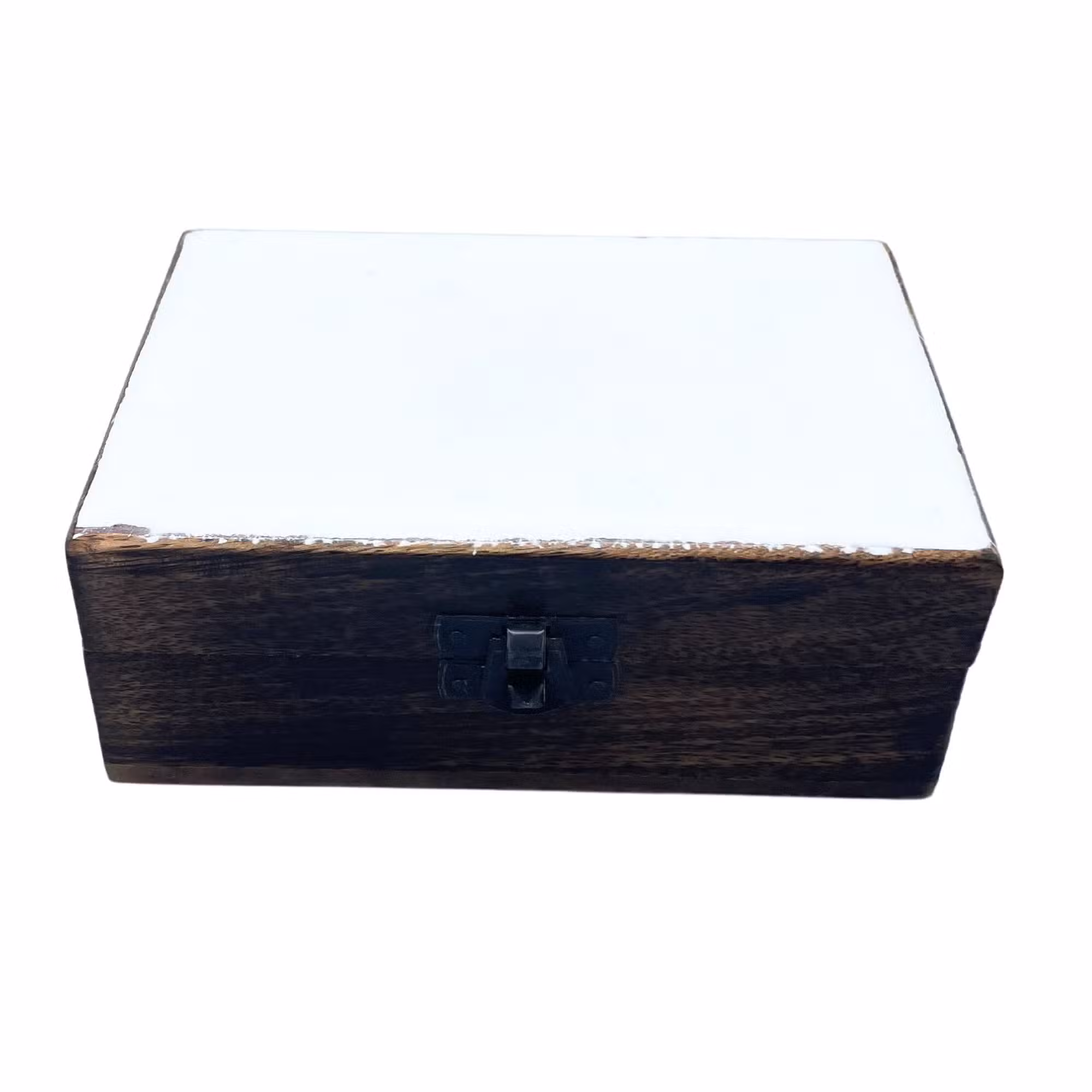 Caja Esmaltada Mediana - 15x10x6cm - Blanca