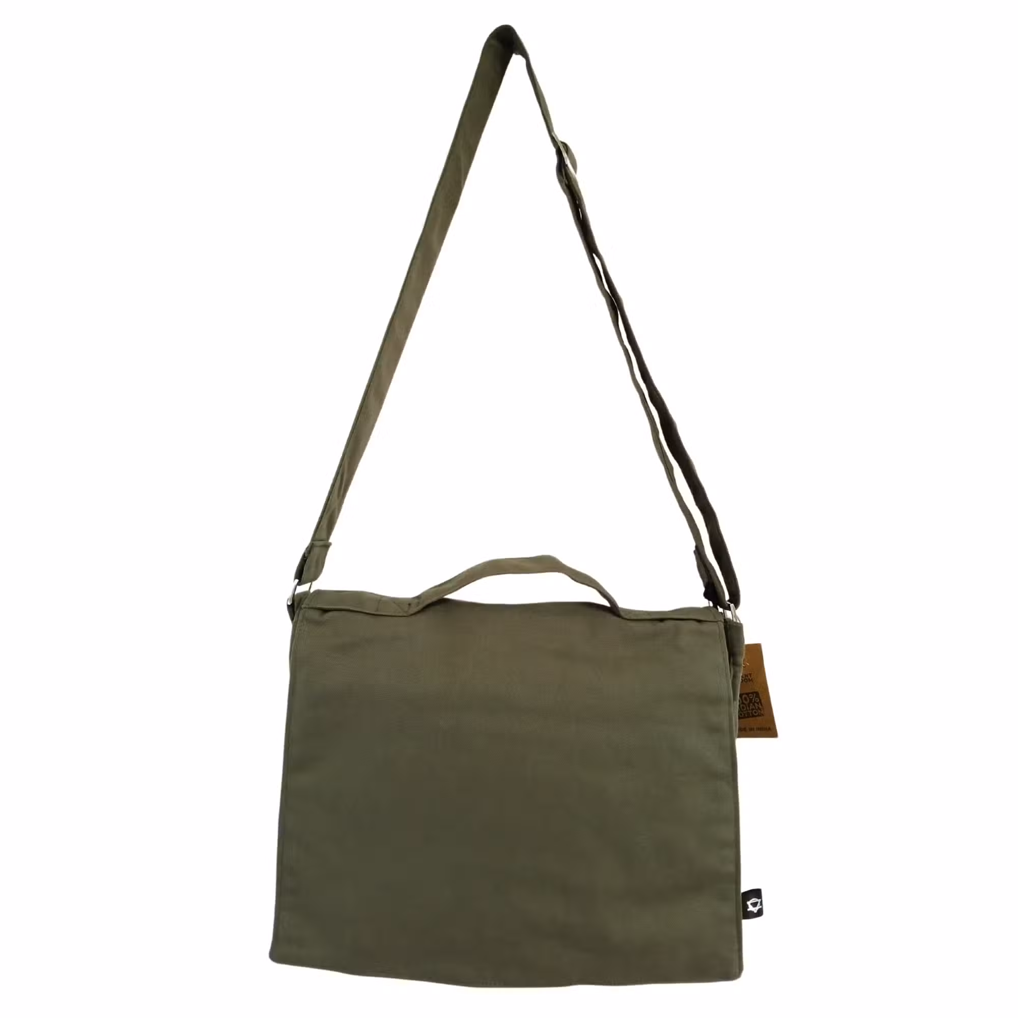 Bolso de lona de algodón para portátil - oliva
