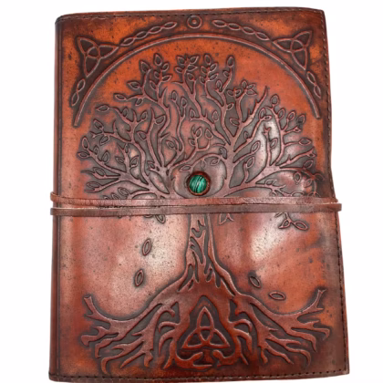 Cuaderno de cuero del Árbol de la Vida – 20 x 16 x 2 cm