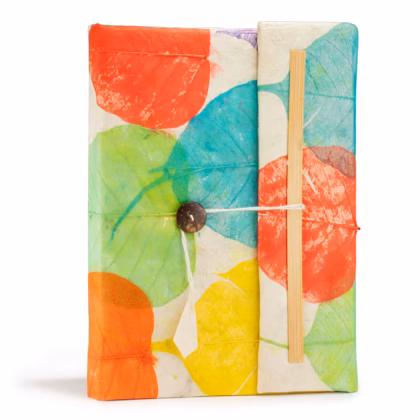 Cuaderno de Lokta grande hojas de colores 21x15 cm - 45 hojas