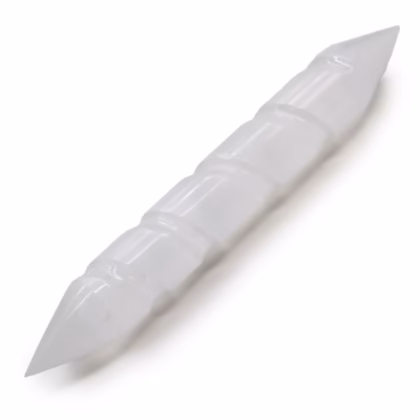 Varita Espiral de Selenita - 16 cm (Ambos extremos punta)