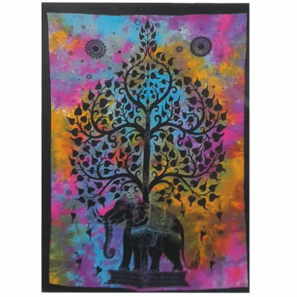 Tapiz de algodón - Árbol elefante 112 x 78 cm.