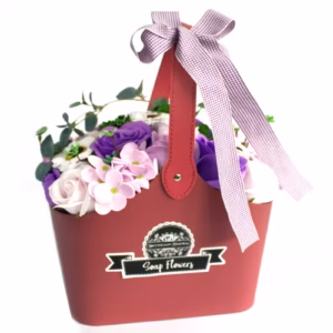Cesta ramo de flores jabón - Lila