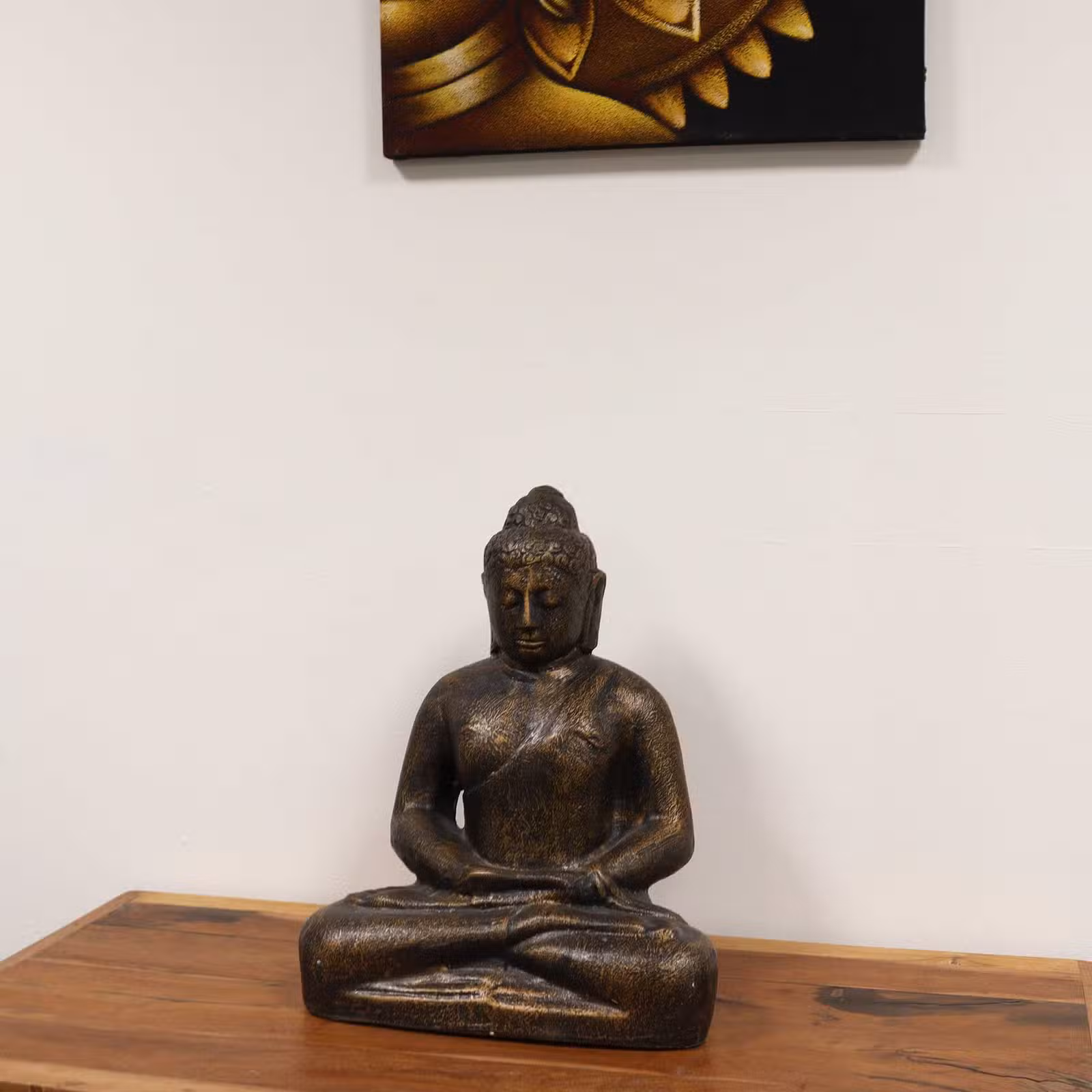 Buda mediano oro antiguo clásico - 50 cm. - Imagen 2