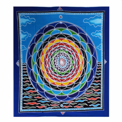 Tapiz Mandala en las nubes 106 x 93 cm.