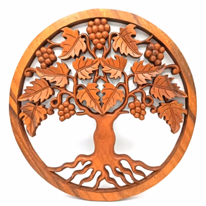 Panel de madera - Árbol de la vida de Uva - 40 cm.