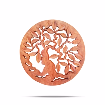 Panel Decorativo Redondo de Madera con Árbol de la Vida 30 cm.