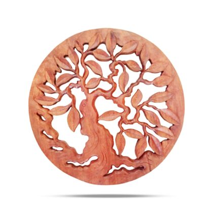 Panel Decorativo Redondo de Madera con Árbol de la Vida 40 cm.