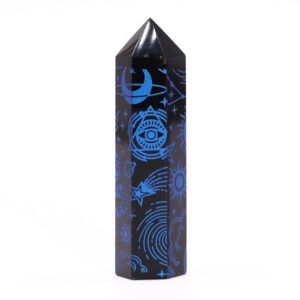 Puntas de Obsidiana Negra - Historia Mística - Azul Oscuro