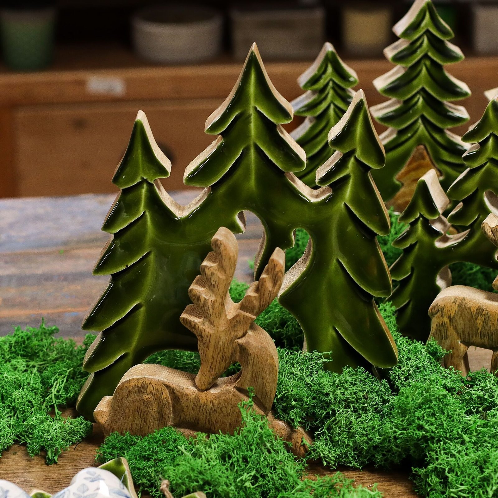 Ciervo en el bosque 3D Decoración de madera - 23x20 cm. - Imagen 6