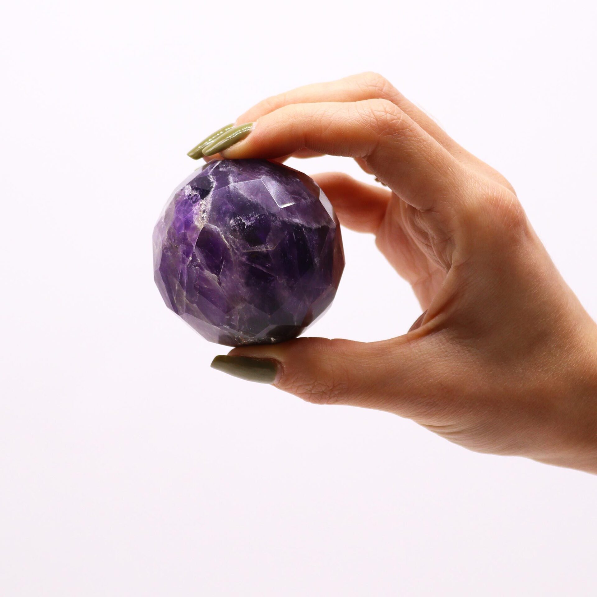 Bola Curativa de Piedras Preciosas y soporte - Amatista - Imagen 2