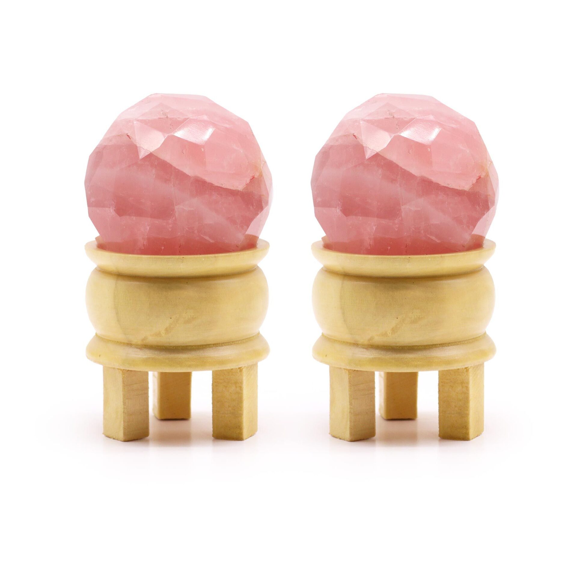 Bola Curativa de Piedras Preciosas y soporte - Cuarzo rosa - Imagen 2