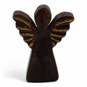 Pequeño ángel de madera de mango - decoración dorada