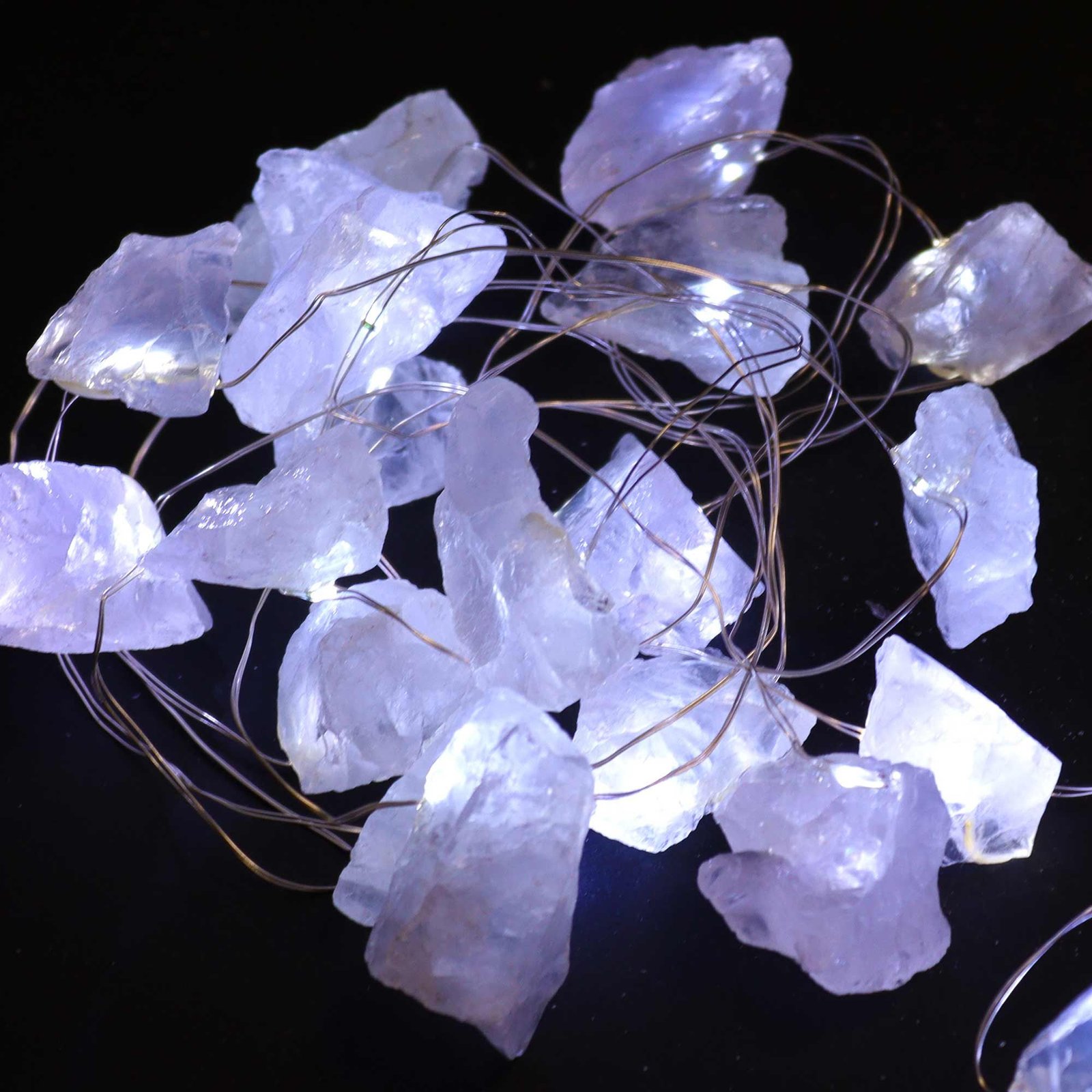 Luces de encantamiento de piedras preciosas - Cuarzo de roca - Imagen 5