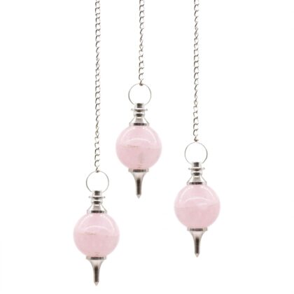 Péndulo Esfera de Cuarzo Rosa