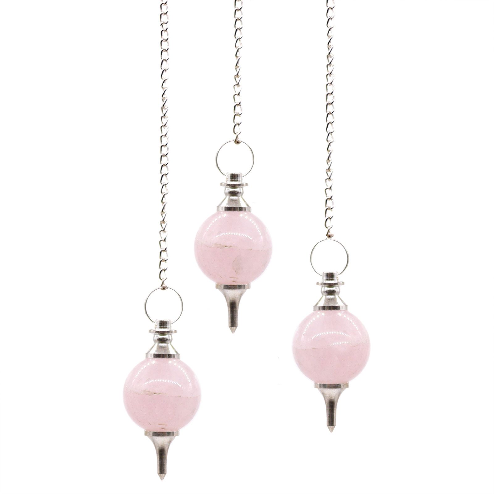 Péndulo Esfera de Cuarzo Rosa