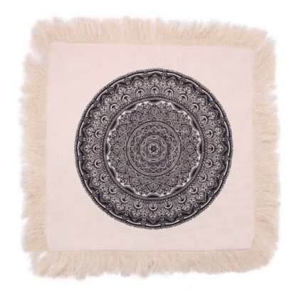 Funda de Cojín Mandala Tradicional - 45x45cm - negro