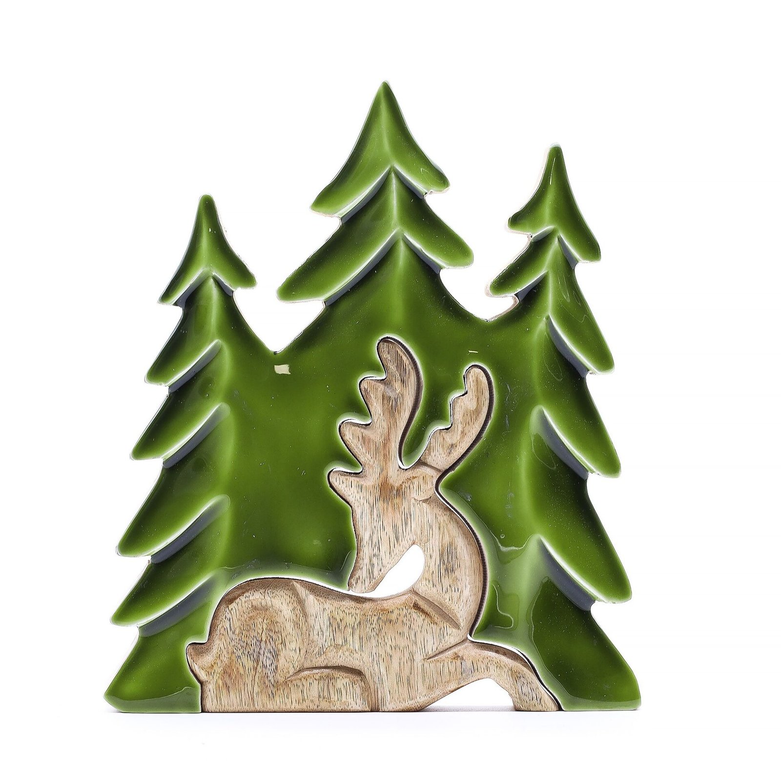 Ciervo en el bosque 3D Decoración de madera - 23x20 cm. - Imagen 8