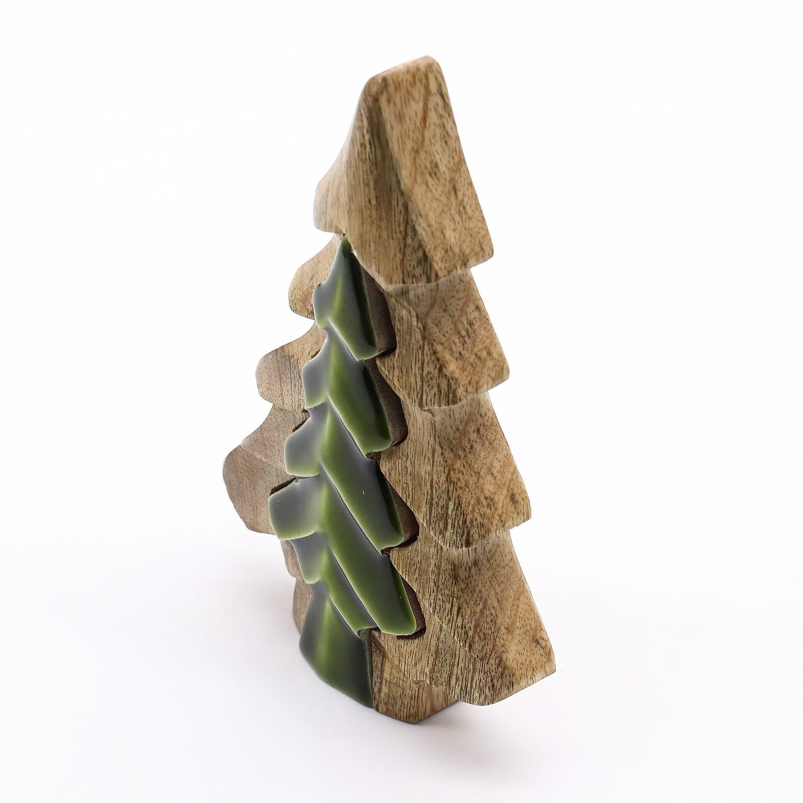 Perdido en el Bosque - Decoración de madera con un pequeño árbol dentro de un árbol - 15x10 cm - Imagen 2