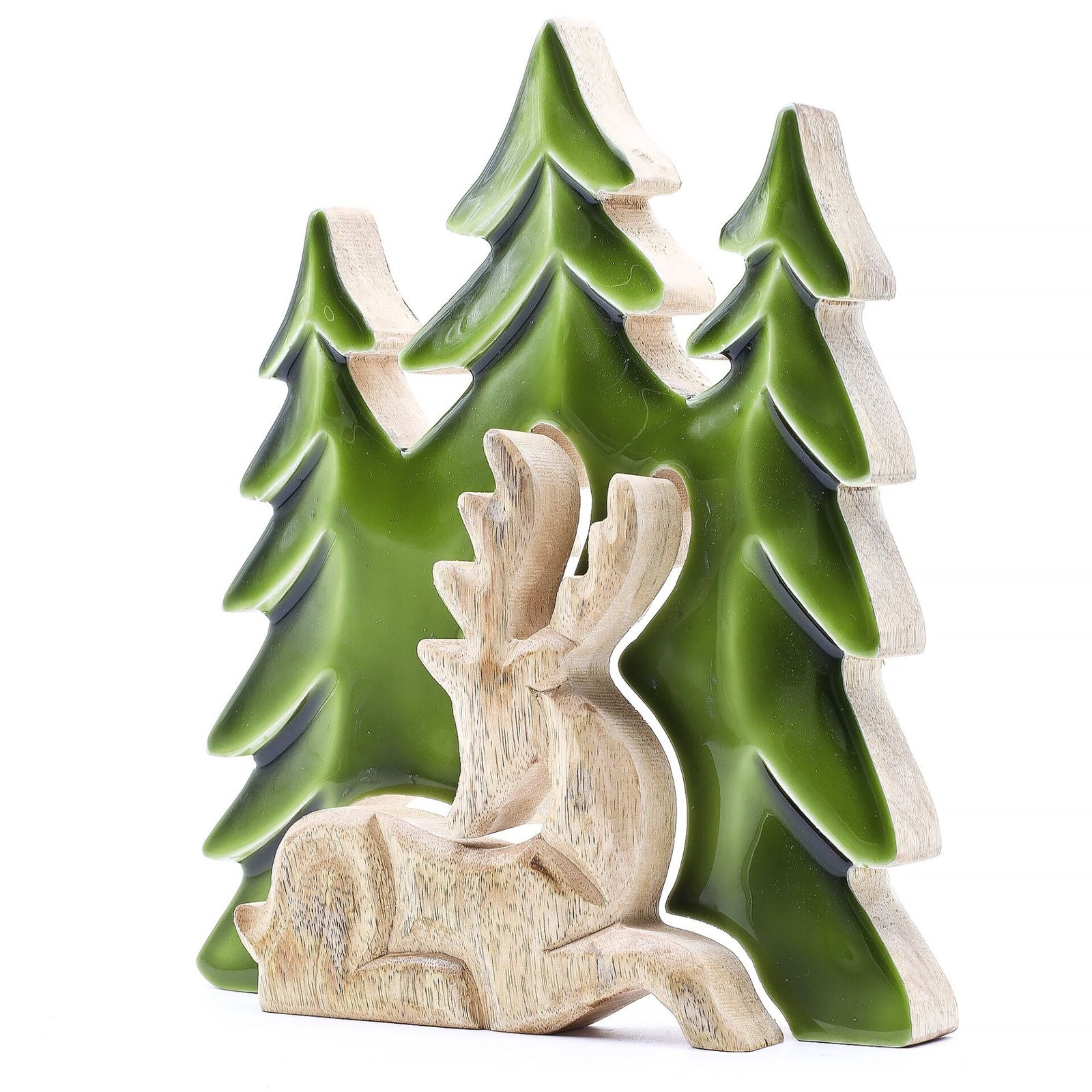 Ciervo en el bosque 3D Decoración de madera - 23x20 cm. - Imagen 9
