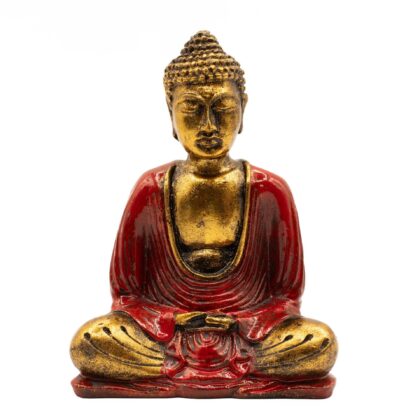 Buda Rojo y Oro - 15 cm.