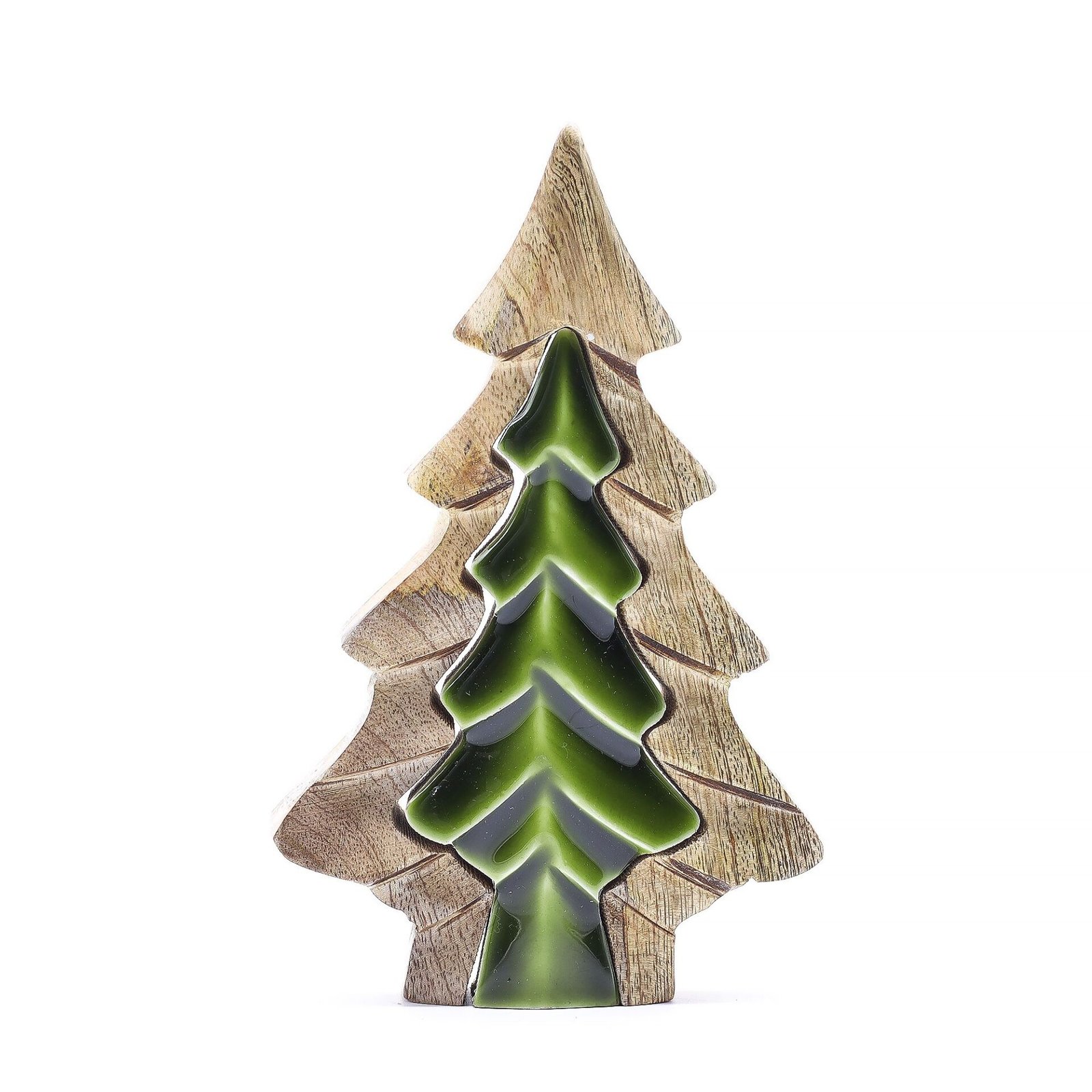 Perdido en el Bosque - Decoración de madera con un pequeño árbol dentro de un árbol - 15x10 cm - Imagen 5