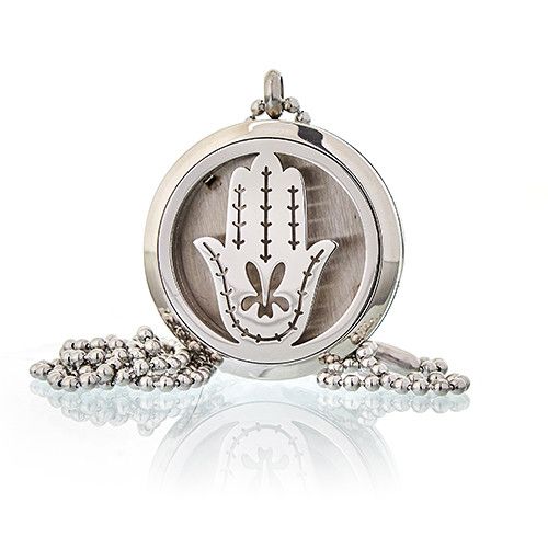 Collar difusor de aromaterapia - Mano de Fatima 30mm - Imagen 3