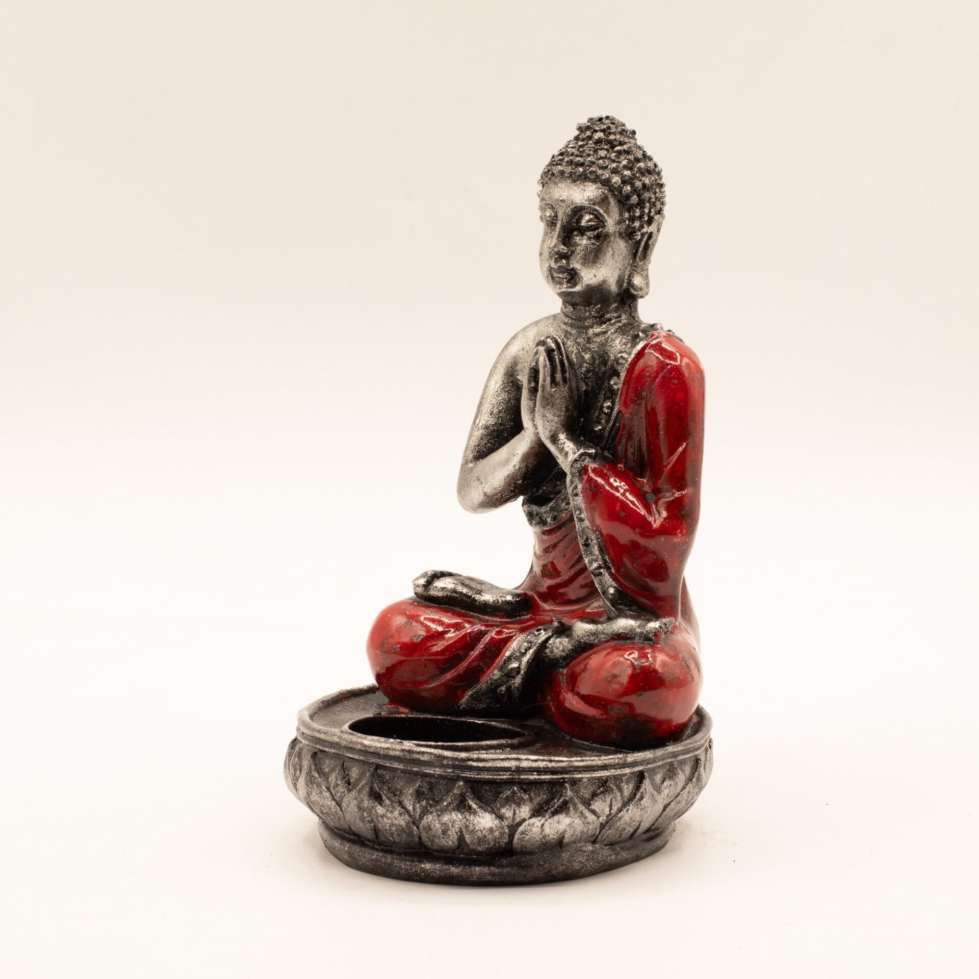 Buda Porta Velas - Rojo - 17 cm. - Imagen 5