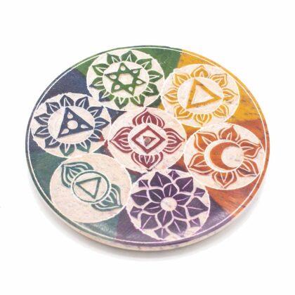 Porta Incienso en Disco de Esteatita 10 cm – Siete Chakras
