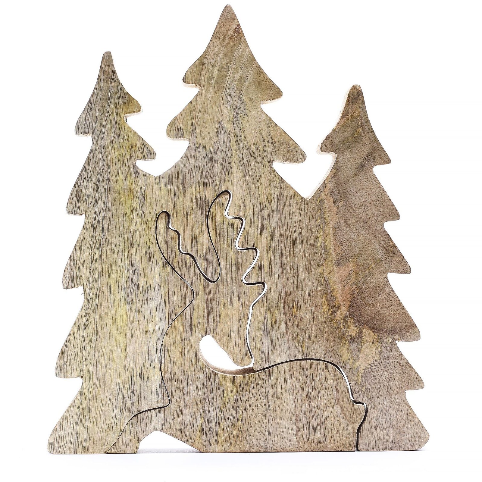 Ciervo en el bosque 3D Decoración de madera - 23x20 cm. - Imagen 5