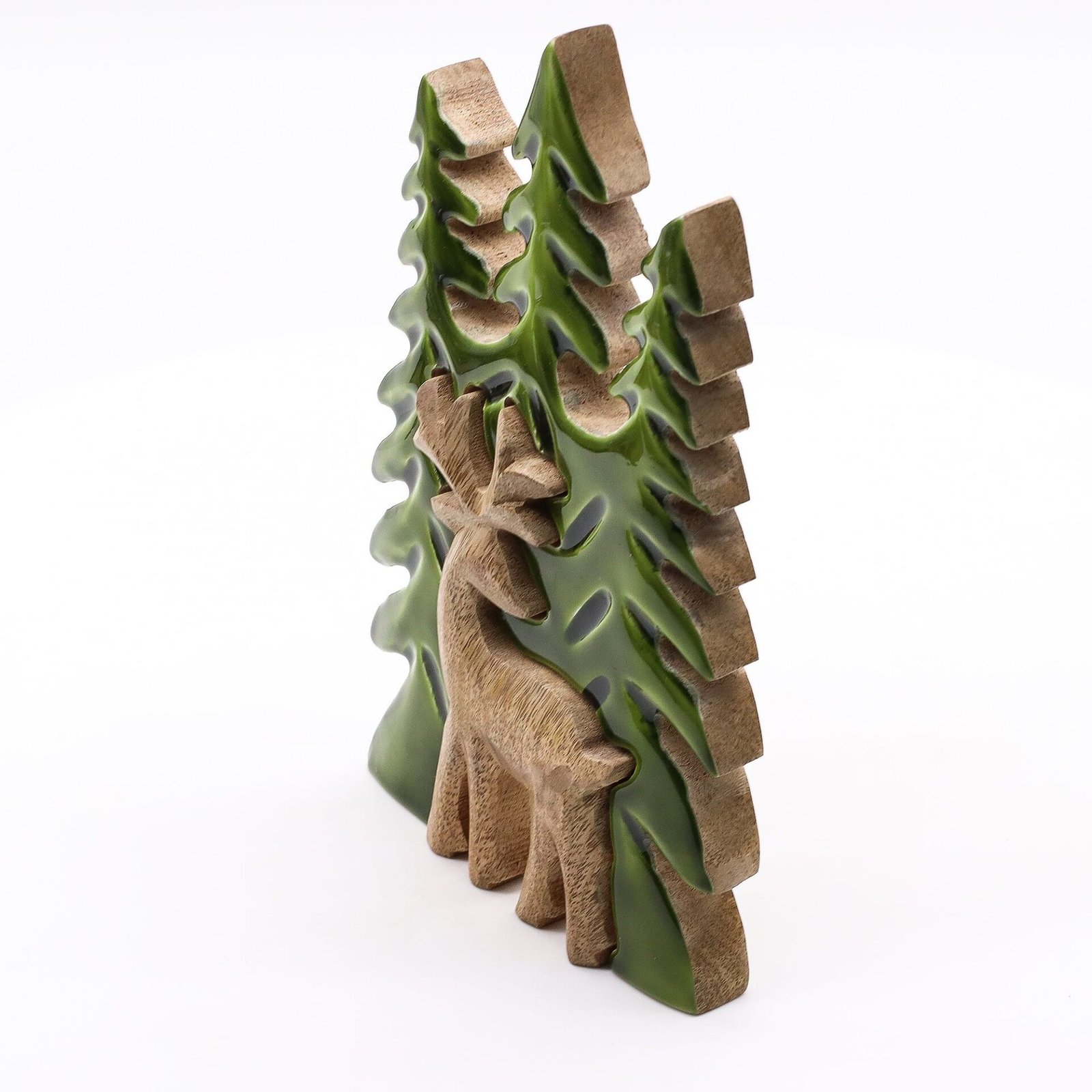 Ciervo en el bosque 3D Decoración de madera - 23x20 cm. - Imagen 3