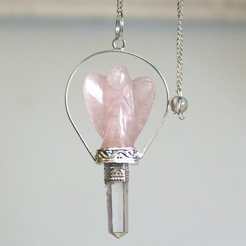Péndulo Especial Ángel cuarzo rosa - Imagen 2