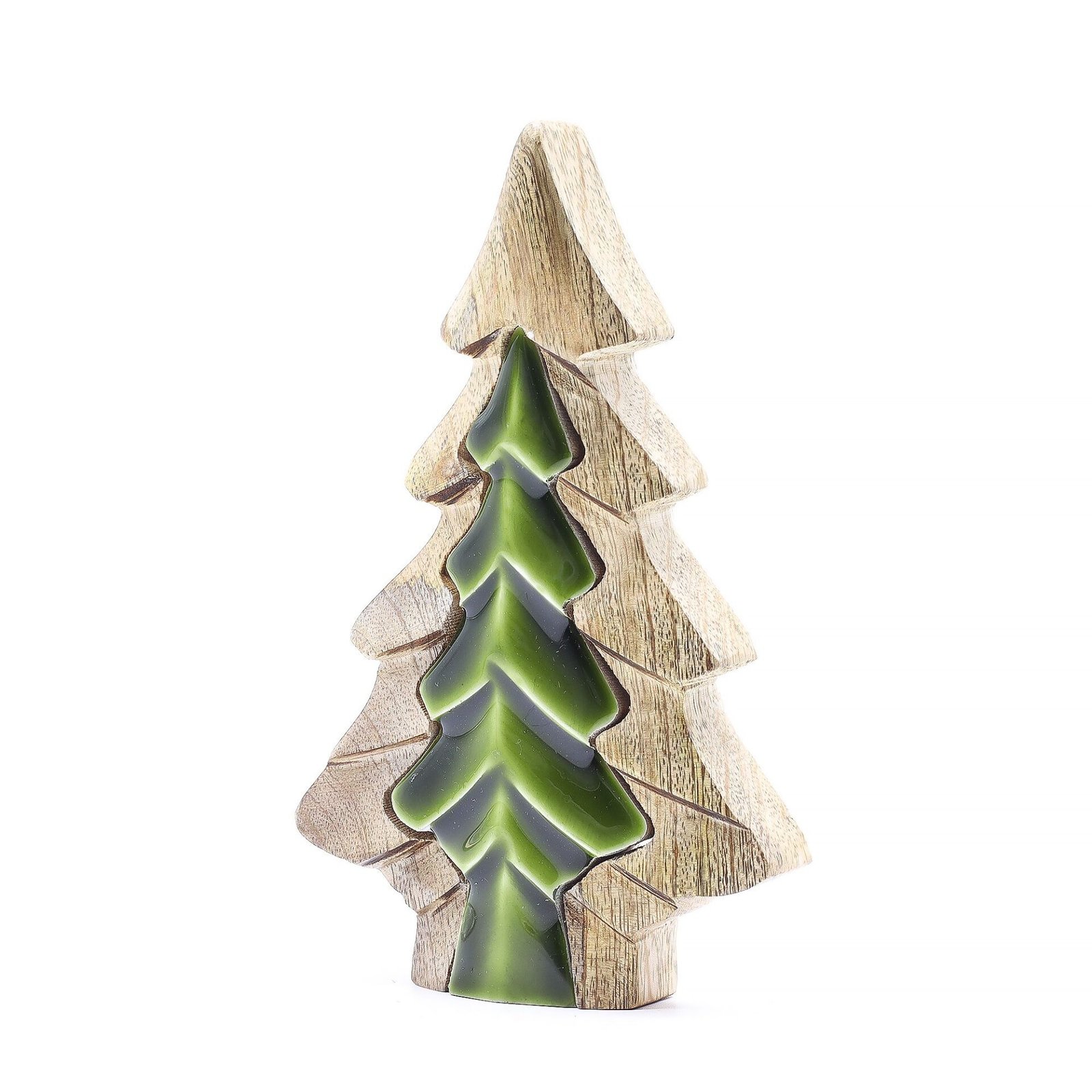 Perdido en el Bosque - Decoración de madera con un pequeño árbol dentro de un árbol - 15x10 cm - Imagen 4