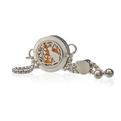 Pulsera difusor de Aromaterapia - Gato y Flores - 20mm