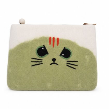 Funda de fieltro para portátil (de hasta 14 pulgadas) - Gato Gruñón