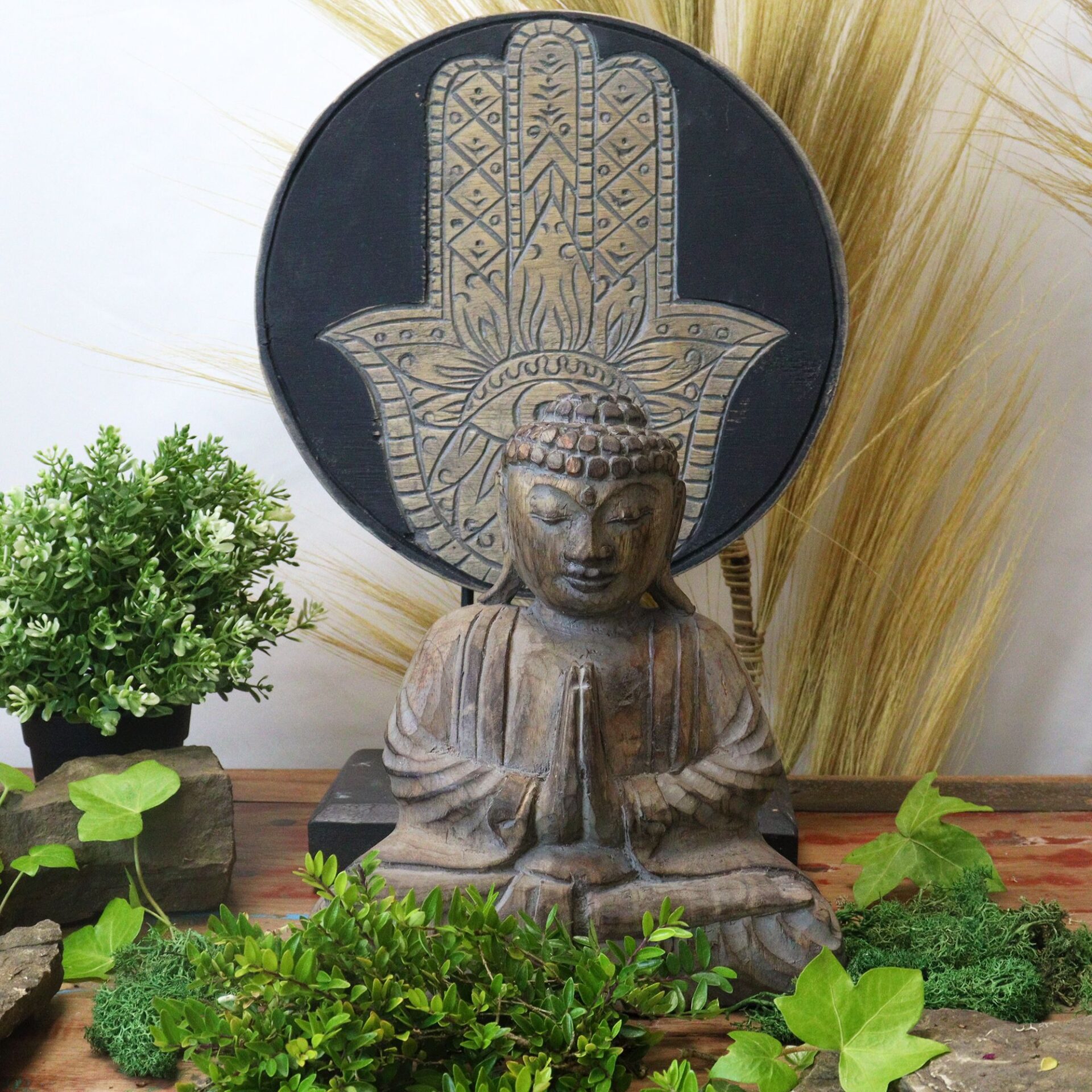 Set Feng Shui Buda - Hamsa - Gris - Imagen 3