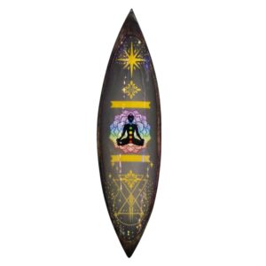 Cuenco de incienso esmaltado - madera de mango - Chakra - 29 cm.