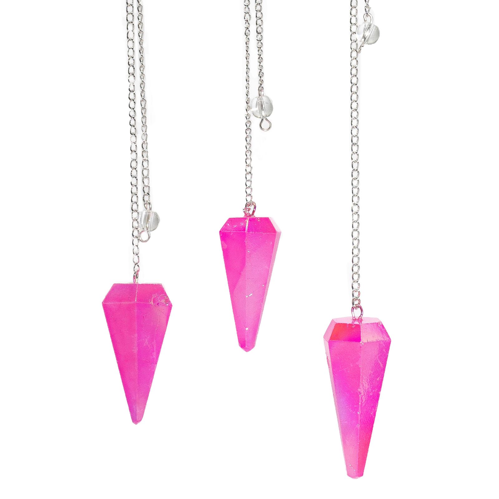 Péndulo Hexagonal - Cristal Aurora Rosa (4 cm)